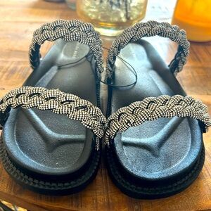 Nikolina Braided Rhinestone Sandal